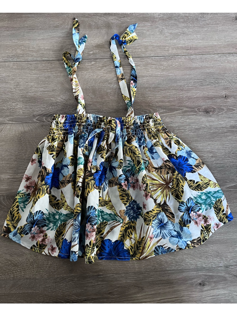 Topshop Floral Top in Blue, Green & Yellow